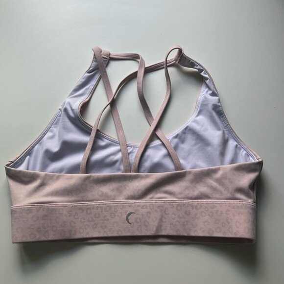 Zyia Active Pink Leopard Unicorn Light n Tight Strappy Bra - Picture 2 of 4